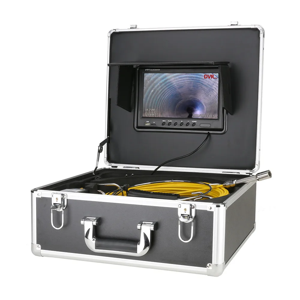 

Sewer Drain Inspection 9 Inch Screen 40M Cable Meter Counter DVR