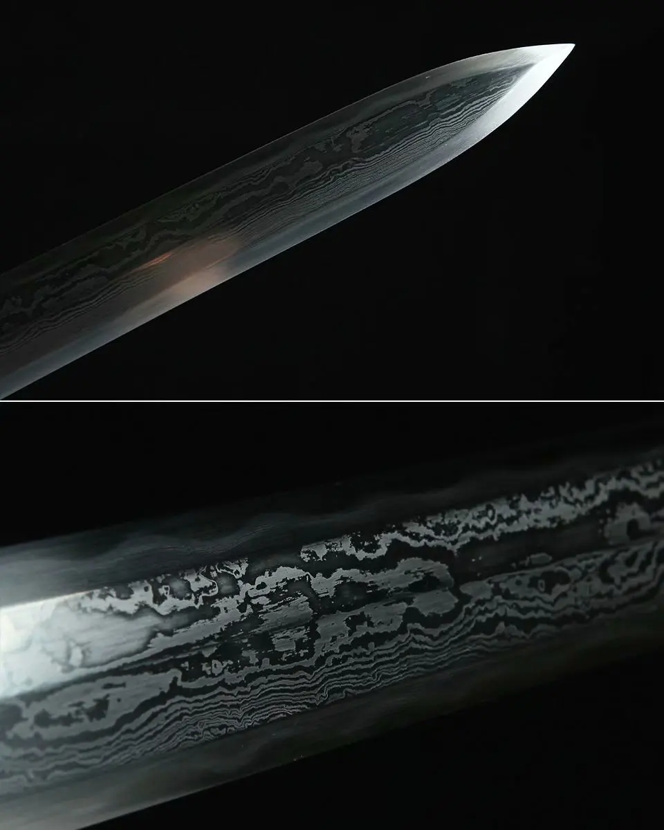 Medieval Hell Dream Foil Damascus Steel Real steel weapon sharp Chinese Emperor sword Real sword training martial arts katana