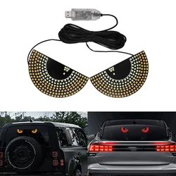 Auto Windshield LED Animated Eyes Lamp Dynamic Devil Eye Light Triangle / Semicircle Funny Eye Light Universal 11 Model
