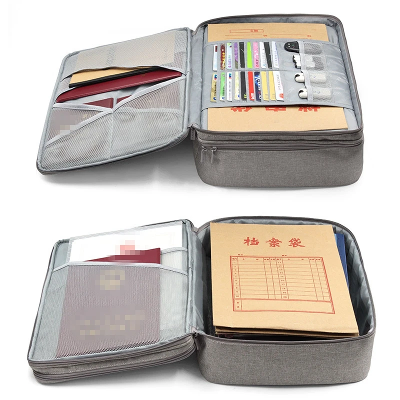 Document Storage Bag Organizer Desk Stationery Women Travel Files Card Folder Holder Tool Case Handbag Home Office Accessories