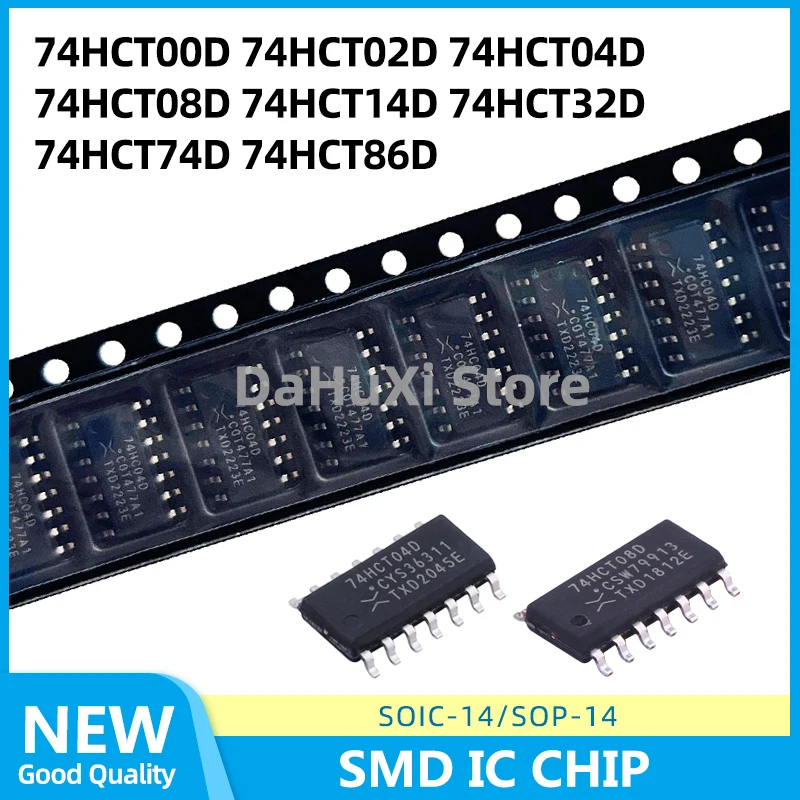 10Pcs New import 74HCT00D 74HCT02D 74HCT04D 74HCT08D 74HCT14D 74HCT32D 74HCT74D 74HCT86D SOIC-14 SOP-14 Ic chip