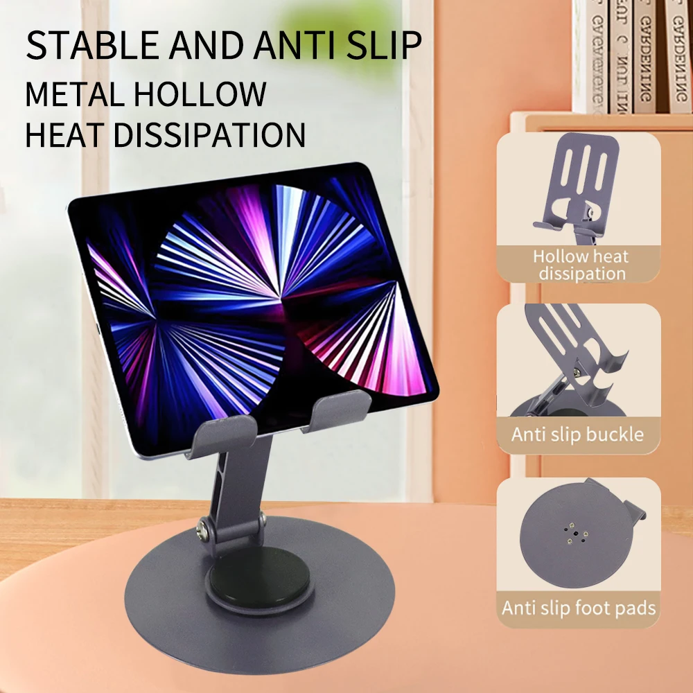 Aluminum Alloy Mobile Phone Holder Tablet Support Portable 360 Degree Rotatable Folding Stand Universal Desktop Lazy Bracket