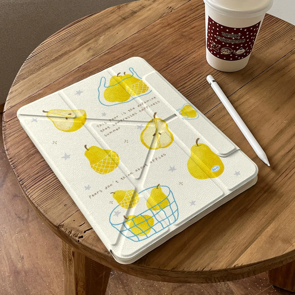 

Ins Pear Star For Magnetic Tablet Case For iPad Pro 11 12.9 13 M4 M3 M5 Shell 8.3 9.7 10.2 5/6/7/8/9 10/11th Air 2 3 4 5 6 Cover