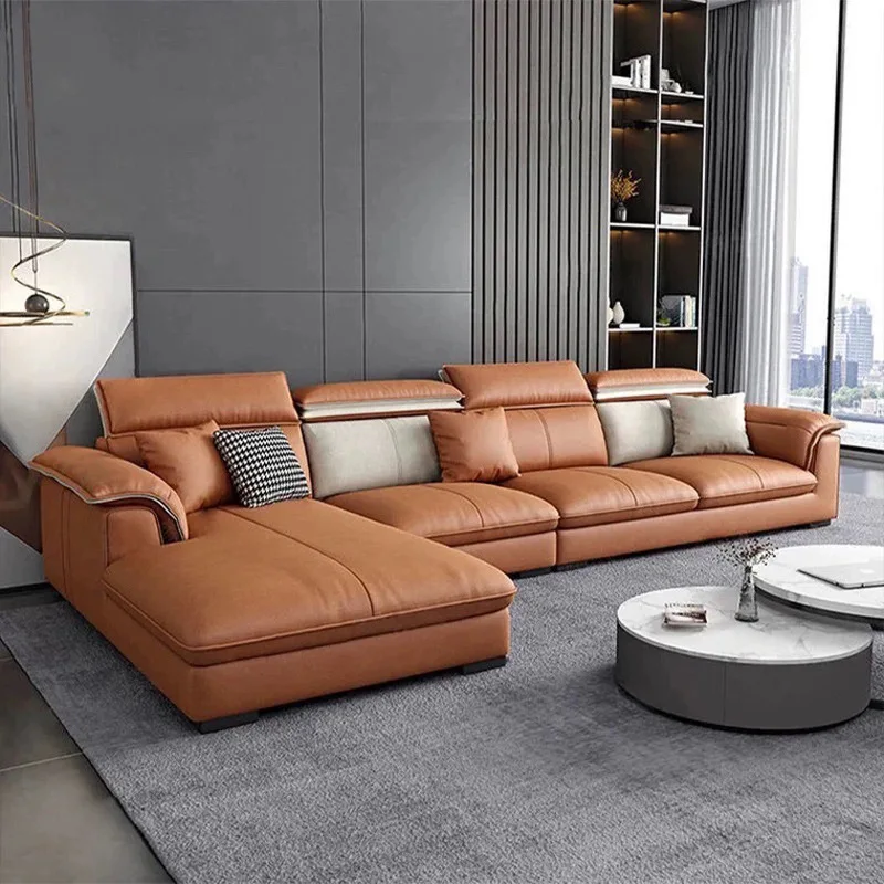 Technology cloth sofa simple modern Italian minimalist straight row fabric sofa Nordic sofa