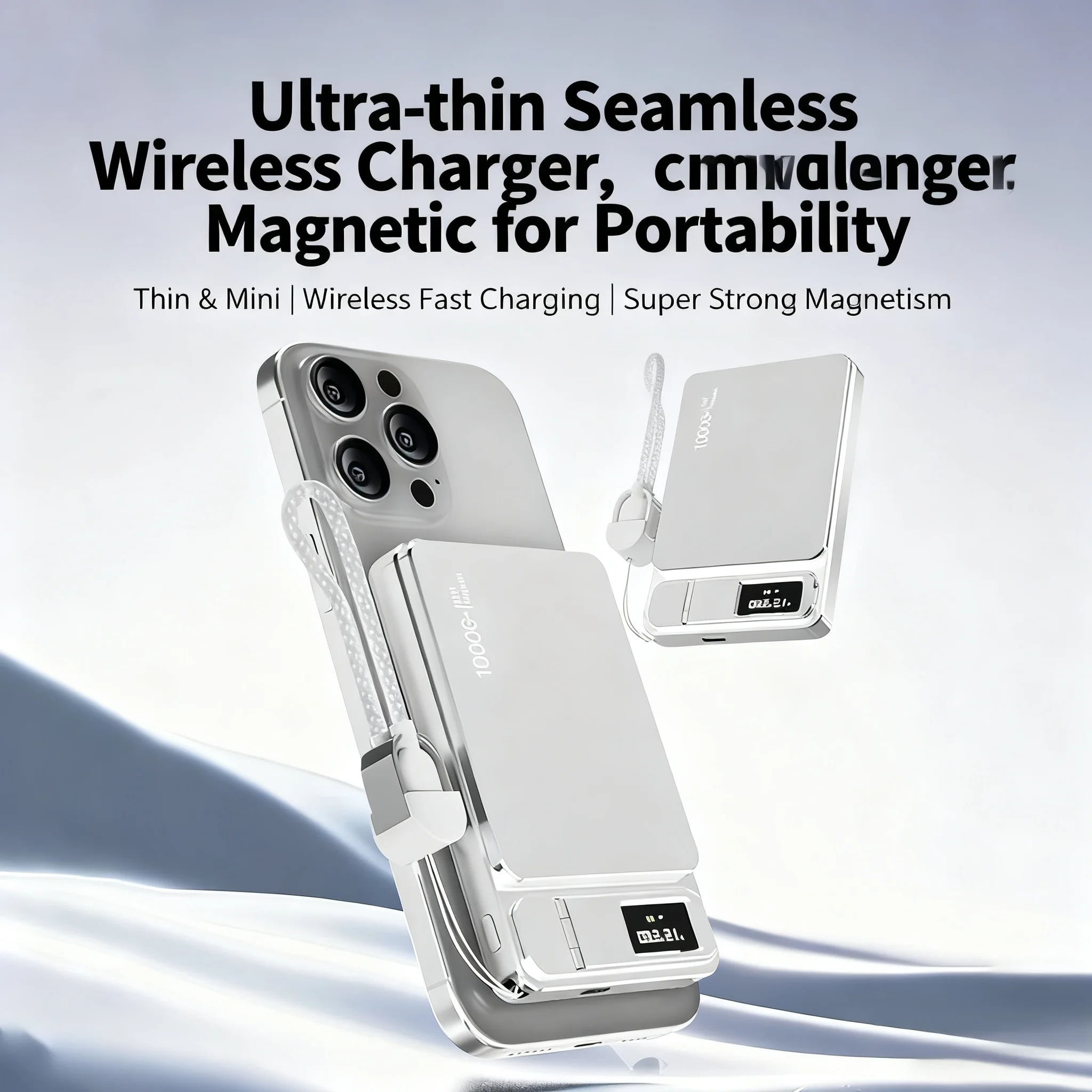 

10000mAh Slim 3-in-1 Power Bank For MagSafe Magnetic Wireless Power banks Fast Charging Portable Battery For iPhone 17 16 iWatch