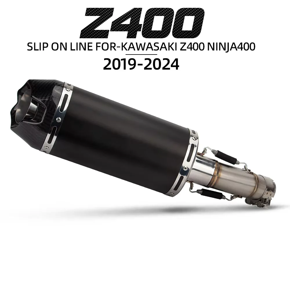 

For Kawasaki NINJA400 Z400 Motorcycle Exhaust System Arro Carbon Muffler with Racing Escape Middle Link Pipe DB Killer