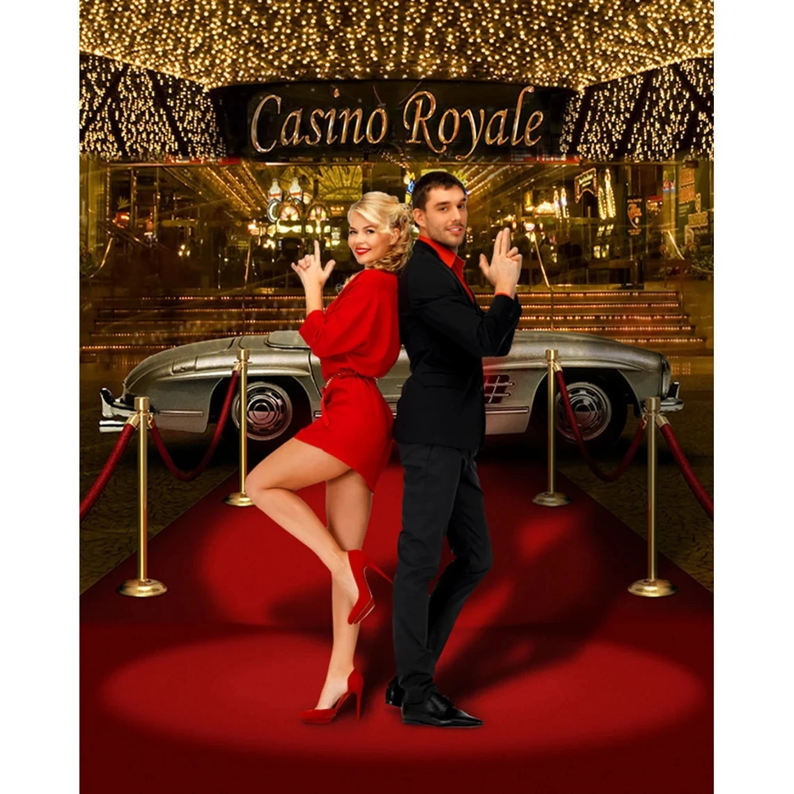 Red Carpet Photo Backdrop Luxury Car Wedding Birthday Party Decorations Photography Background for Photo Booth Shoot Photocall