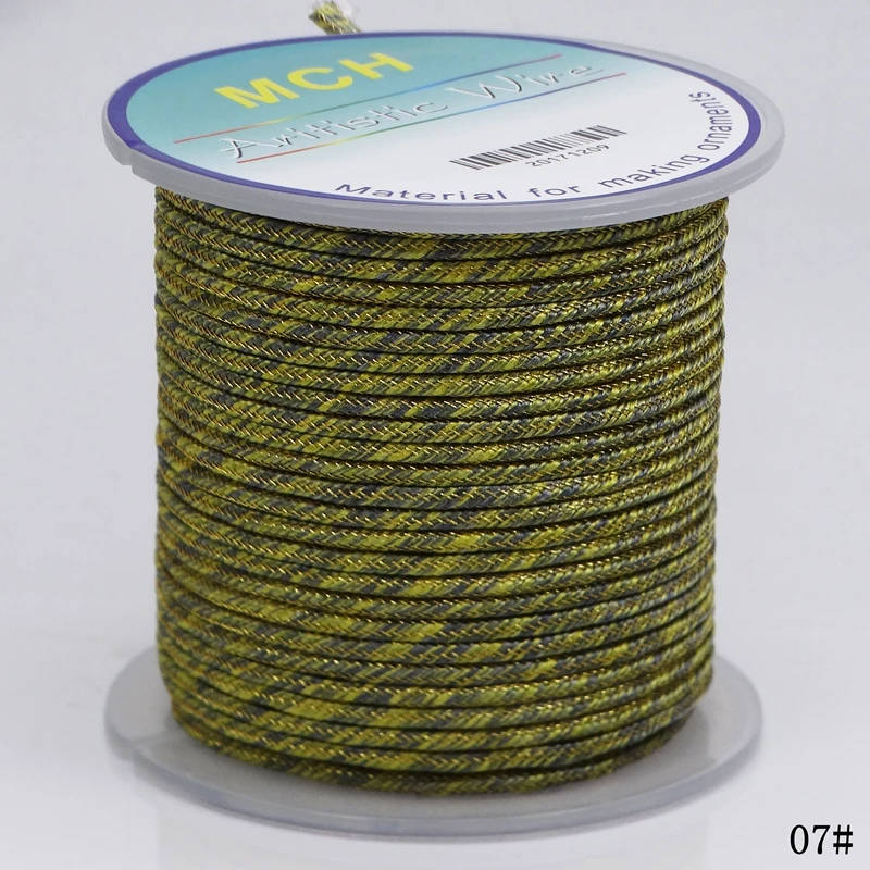 Jewelry thread DIY bracelet ropegold and silver colored thread 2mm 10meter/roll Colorful threads line woven strong