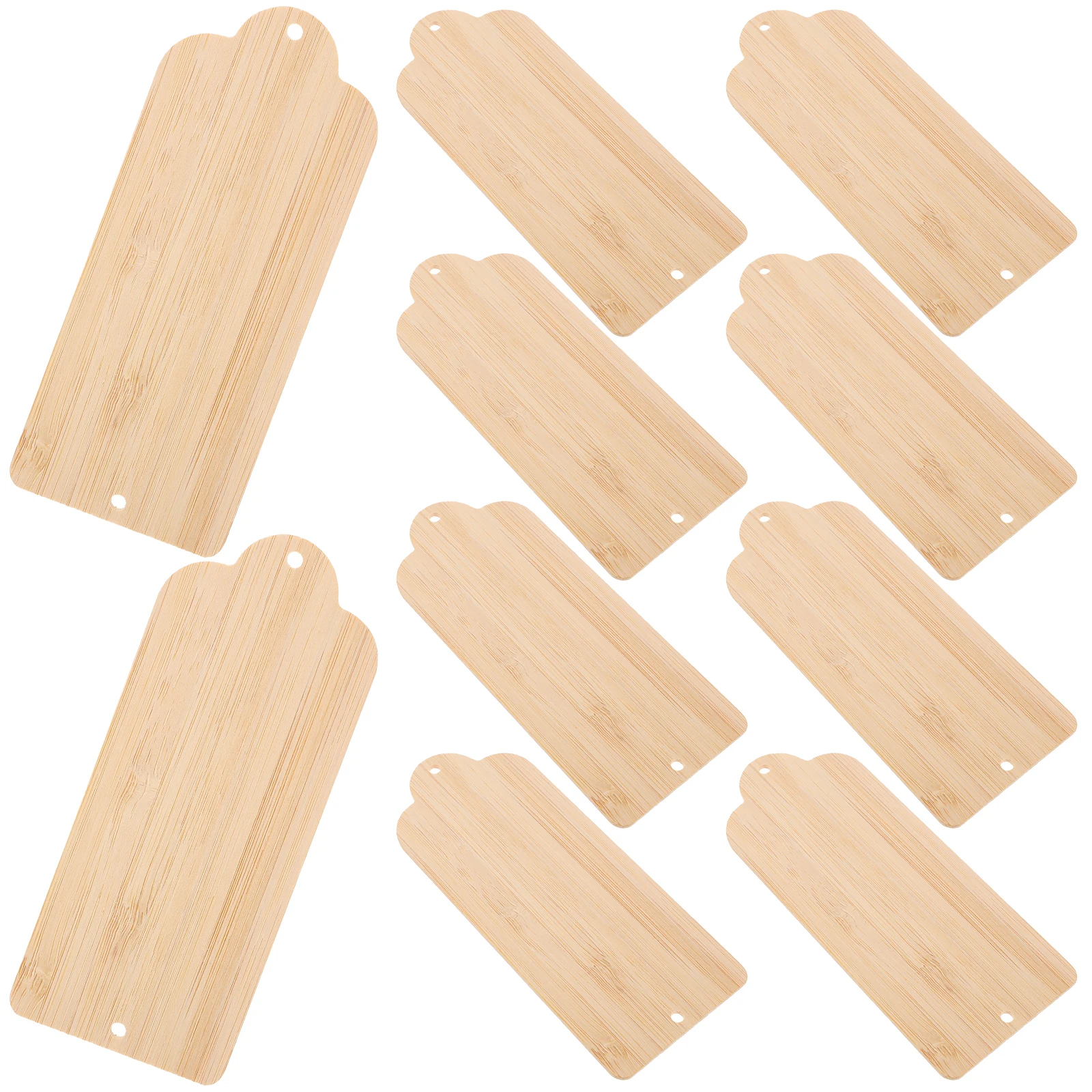 

10pcs Bamboo Bookmark Material Blank DIY Craft Supplies Unfinished Ornaments Kids Painting School Projects Bookmarks Tags
