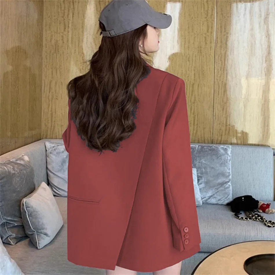 Neu im Frühling Herbst Stil Pendler Anzug Frauen Langarm Modische Casual Lose Einfarbig Anzug Jacke Kleidung Top – Detail 11