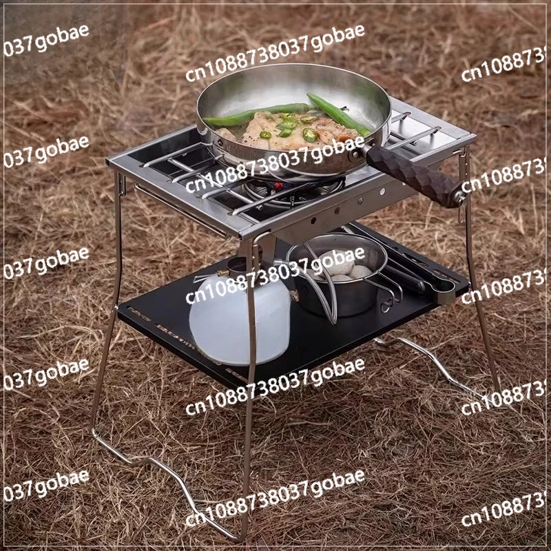 Table rack G-38 folding one-unit tray multi-function portable table stainless steel camping table expansion rack
