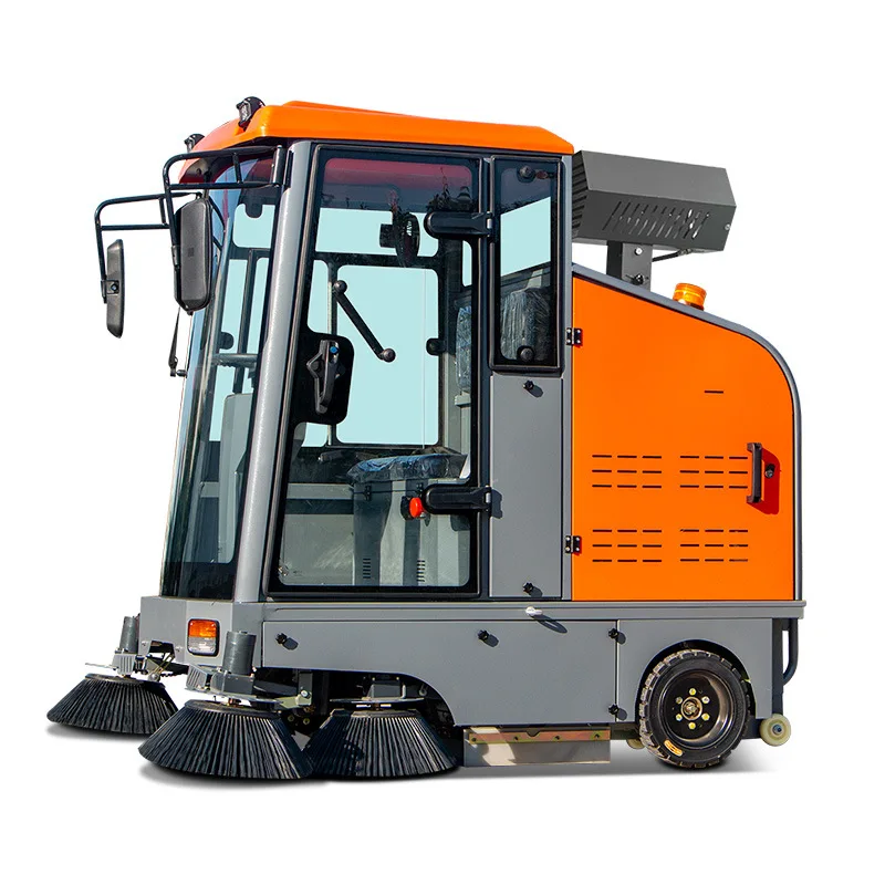 180L fully enclosed drive-on sweeper Industrial  Factory workshop  Electric sweeper