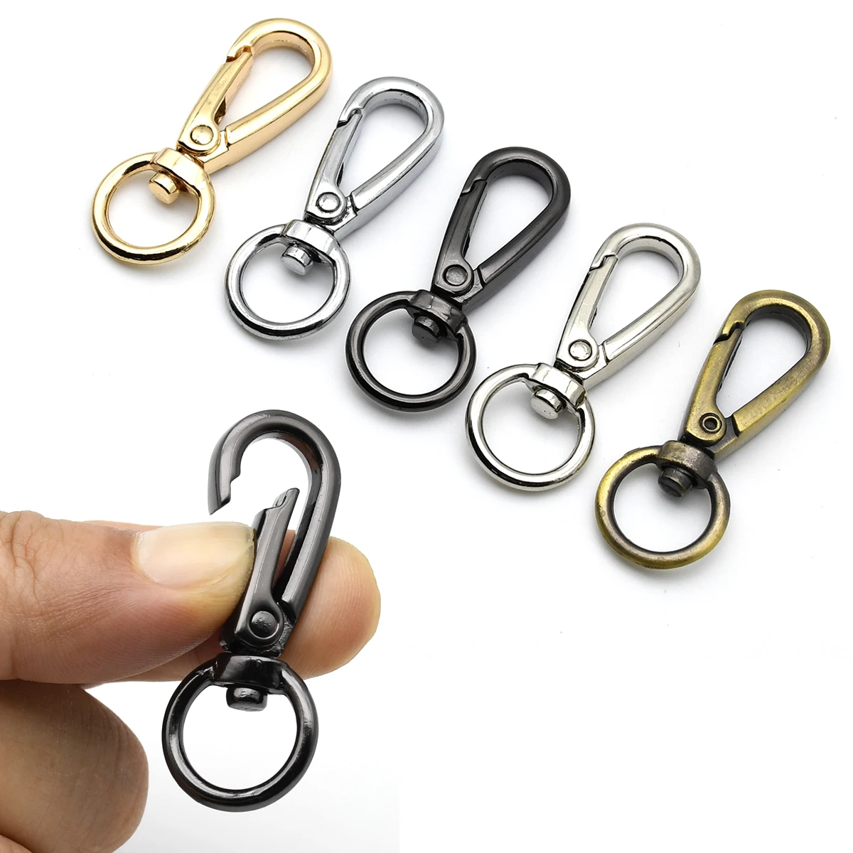 Swivel Lobster Clasp Snap Hook Metal Carabiner Trigger Clip Buckle Keychain O Ring Dog Leash Bag Parts Handbag DIY Accessories