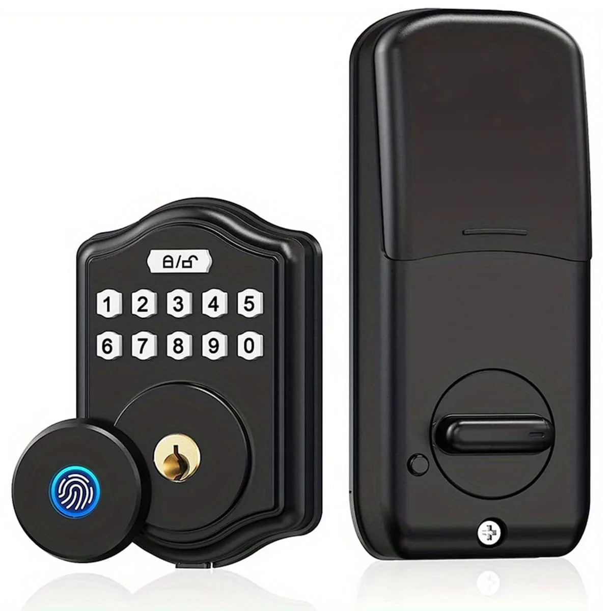 CIEPOJIT Digital Electronic Door Lock with Smart Fingerprint Password Rfid Card,Deadbolt Keyless Entry, Digital Biometric Locks