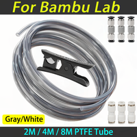 Ultra-Smooth PTFE Tube for 1.75mm filament with Cutter for Extruder,2.5mm IDx4mm OD Length Tube for Bambu Lab A1/P1P/P1S/X1C