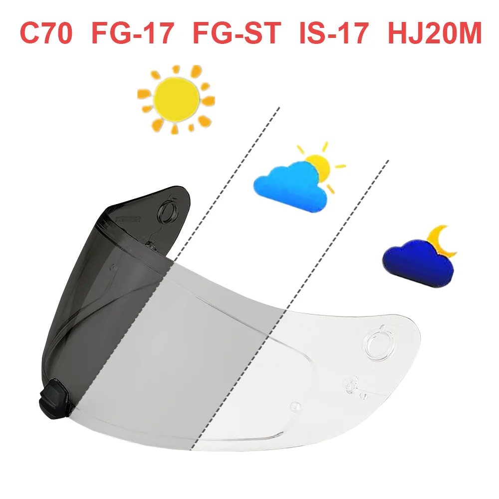 HJ17,HJ20M,HJ26,HJ31,HJ33,HJ34P,HJ42 Shield for HJC Transparent Photochromic Visor Helmet Outdoor Motorcycle Riding Helmet