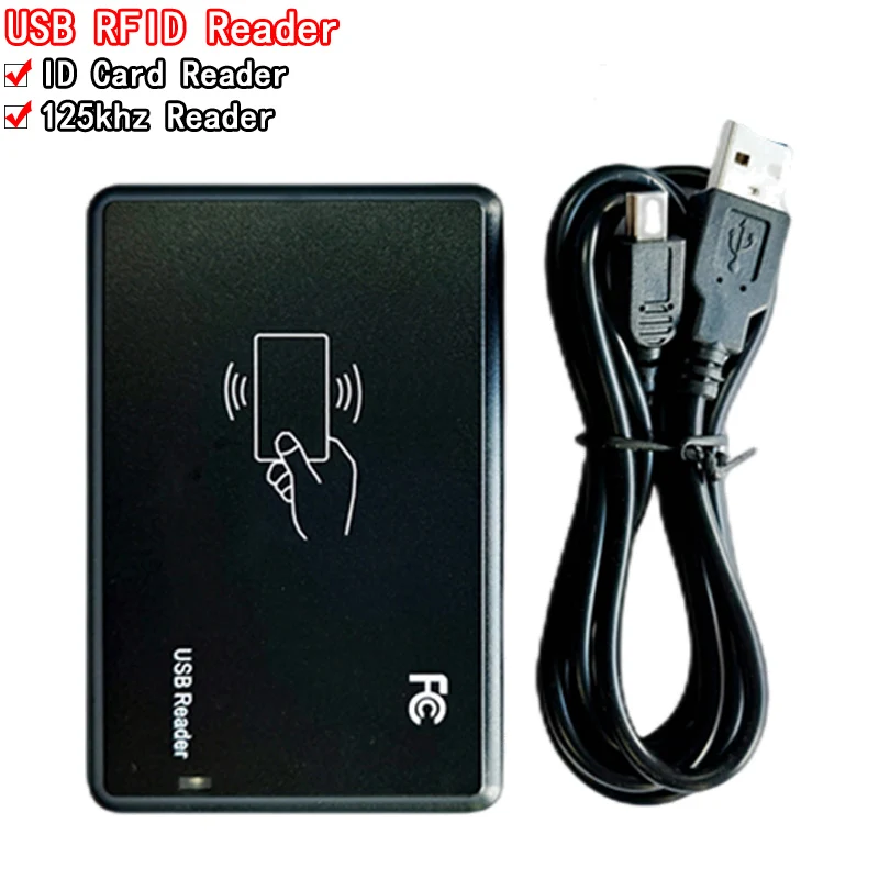 RFID Reader USB Port EM4100 TK4100 125khz ID IC 13.56mhz S50 S70 Contactless Card Support Window Linux