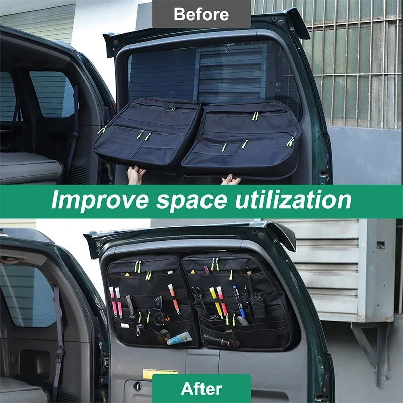 

Oxford Cloth For Toyota Land Cruiser Prado FJ120 2003-2009 Car tailgate side window tool storage bag storage box Car accessorie