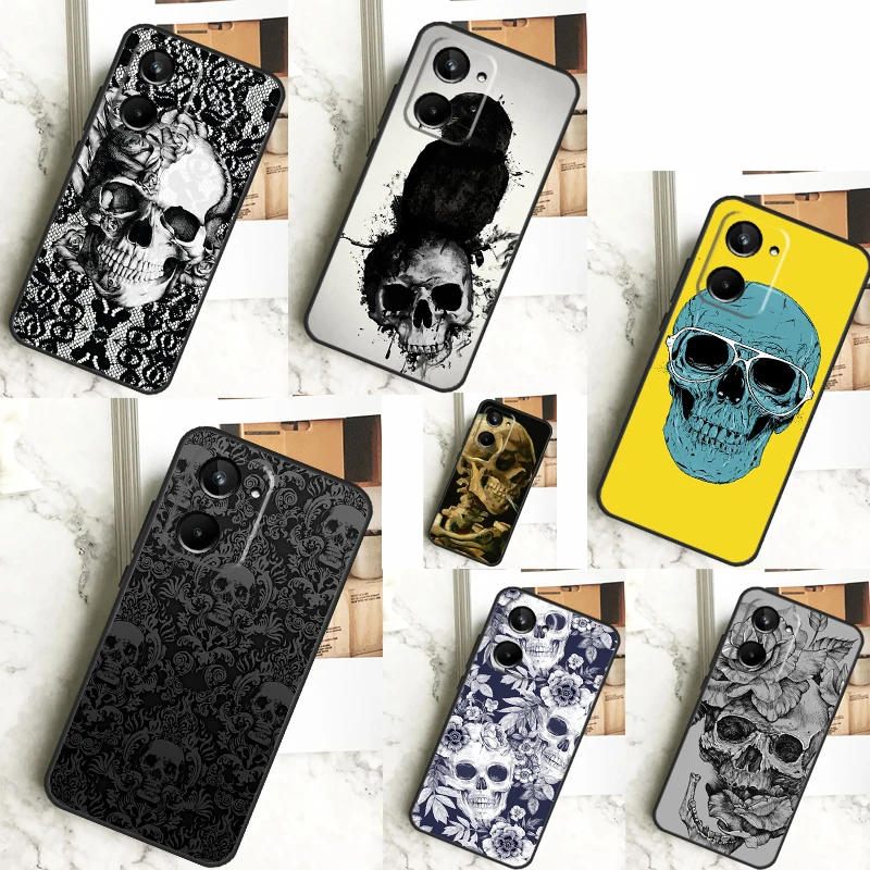 Gothic Skull For Realme C31 C33 C35 C51 C53 C55 C67 GT5 GT Neo 6 9 10 11 12 Pro Plus C21Y C25s C30 Case
