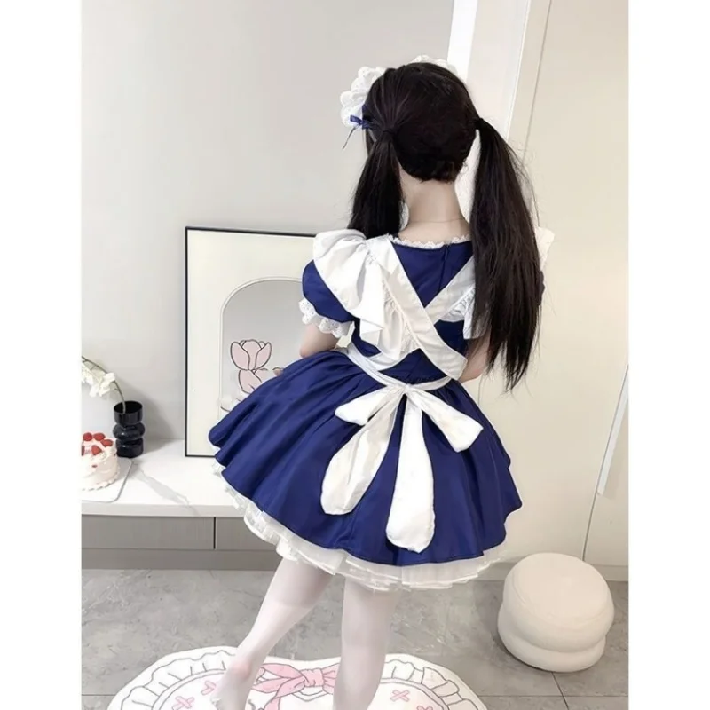 Cute Lolita Cosplayer Blue Maid Dress Suit Sissy Cosplay Costume Dress Costumes Party Costumes S -5XL Cute Lolita Cosplayer Blue Maid Dress Suit Sissy Cosplay Costume Dress Costumes Party Costumes S -5XL