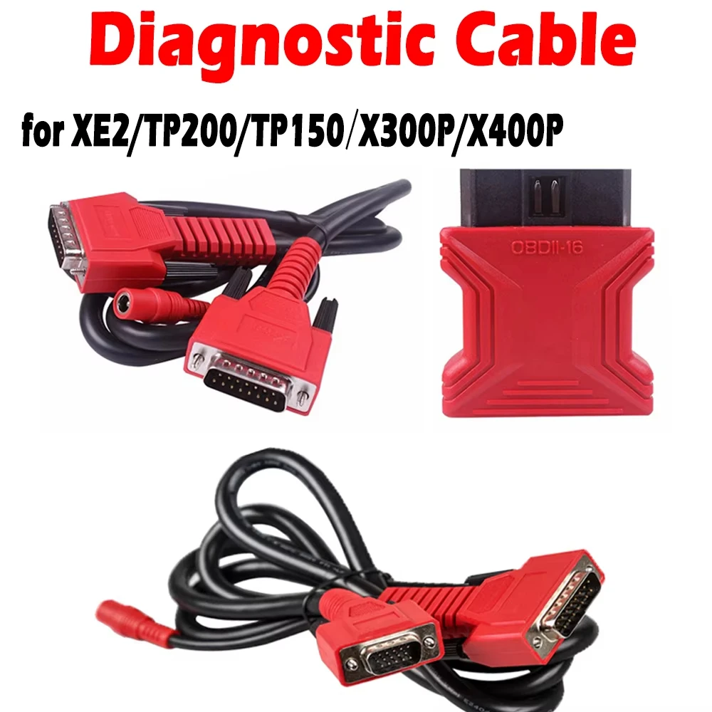 for XTOOL OBD2 Adapter X100 Pro i80 Main Cable 15pin 16pin Diagnostic Machine Adapter For X100 Pad2 PAD3 D7 D8 A80PRO IP819