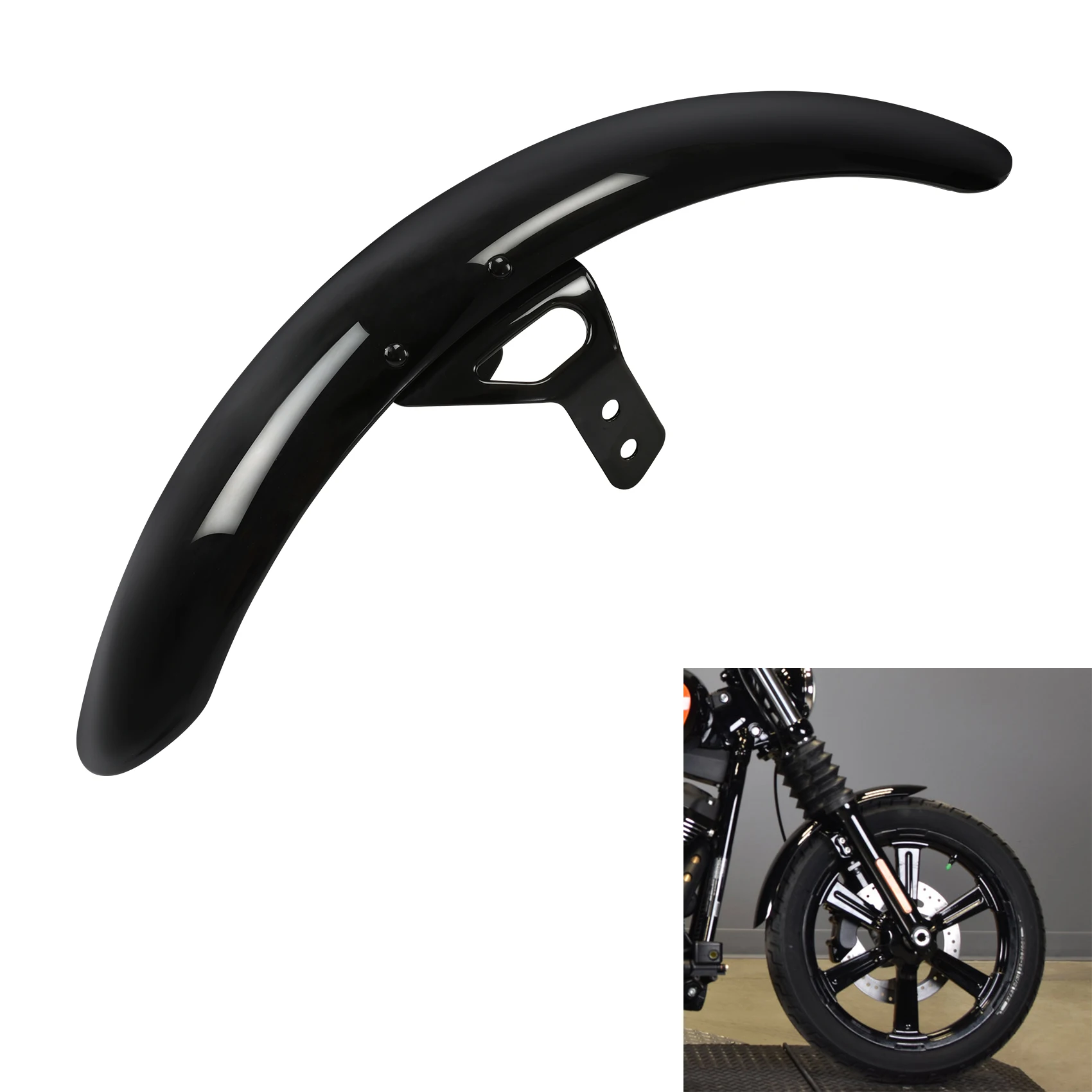 

Motorcycle Front Fender Fit For Harley Softail Street Bob FXBB/FXBBS 2018-2025 Dyna Low Rider S FXDLS 2016-2017 Super Glide FXD