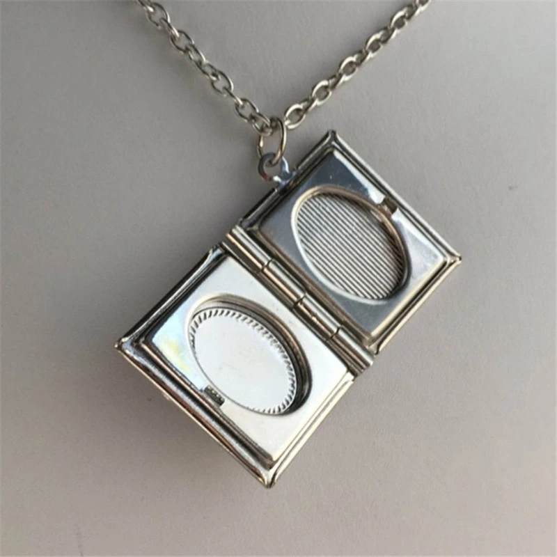 Individualized Book Locket Pendant Necklace Jewelry for Daily Wear Dates Parties C1FC