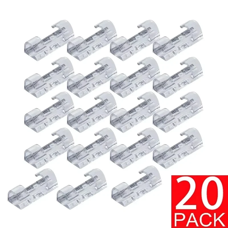 16/20PCS Cable Organizer Clips Desktop Wall USB Cable Wire Winder Manager Cable For Mobile Phone Charger Data Line Winder Office
