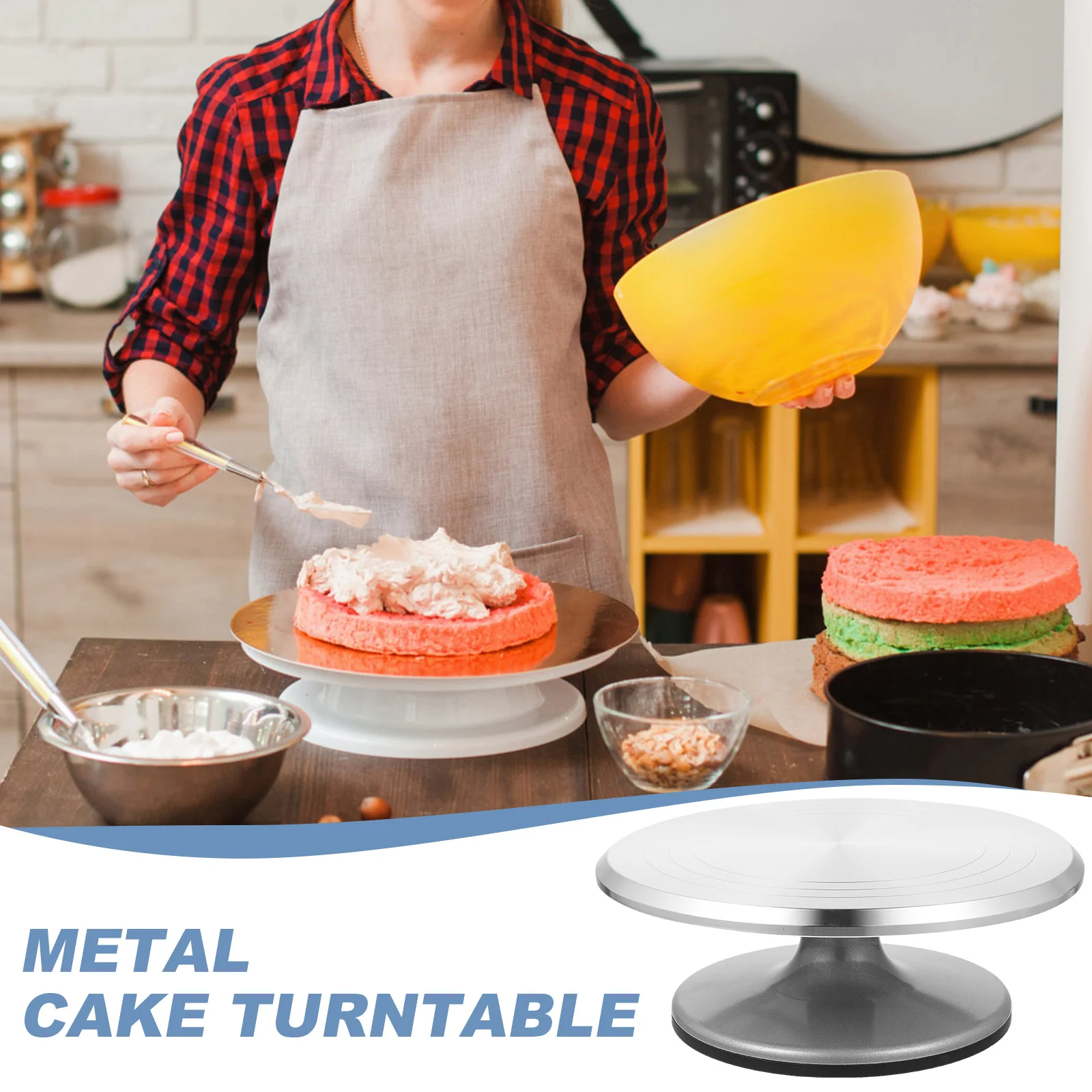 Cake Decorating Table Rotating Stand Racks Aluminum Accessory Turntable Alloy for Platform