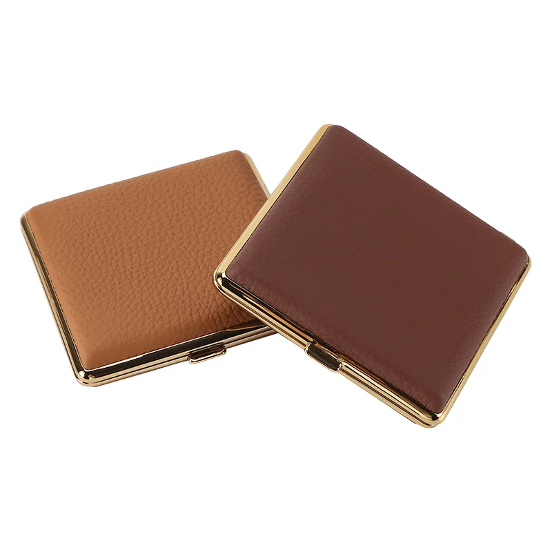 Deliate Good Quality Leather Cigarette Case 20 Capacity Simple Cigarette Case Smoking Accessories Craft