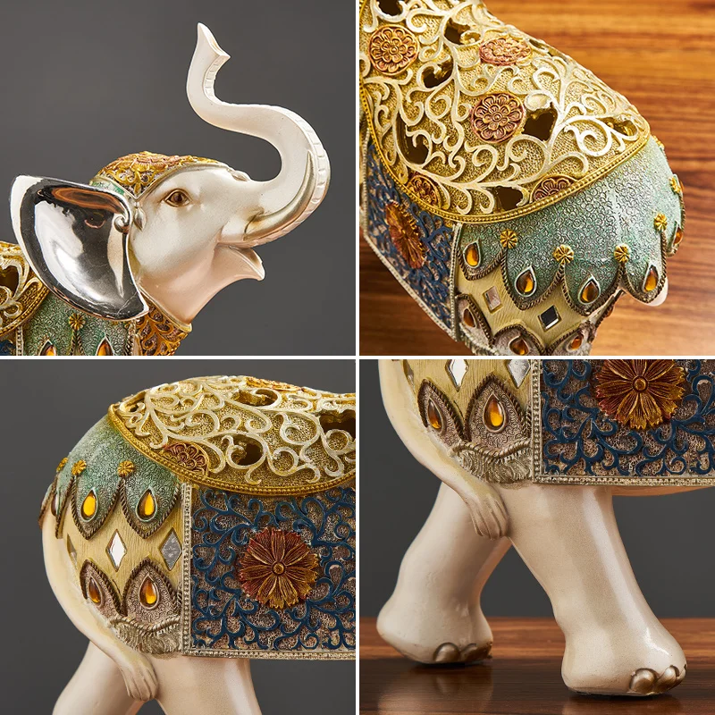 YY Creative Home Decorations Elephant Ornaments Living Room Desktop Decorative Gift