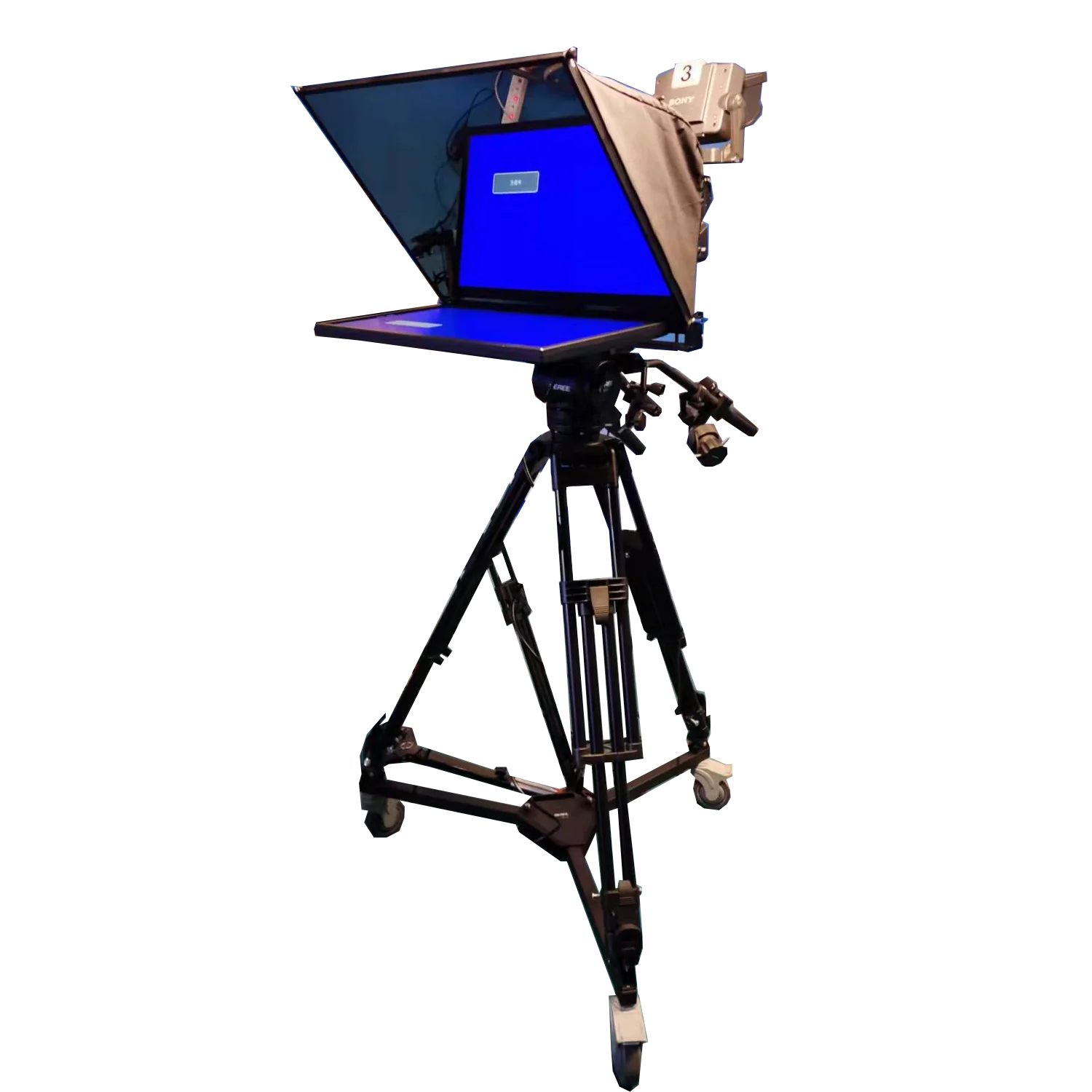 The Most Popular 24 inch Wireless remoter Self-reversing flip Professional Broadcast announcer prompter Studio Teleprompter