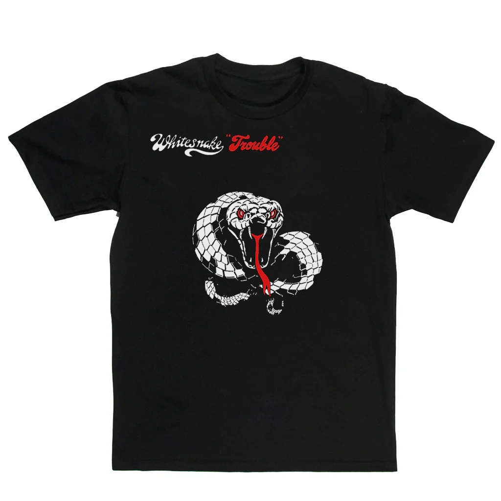 

Whitesnake Trouble Clothing Peripheral Pattern Printing Summer Luxury Brand Cotton Men's and Women's T-Shirts Short Sleeves