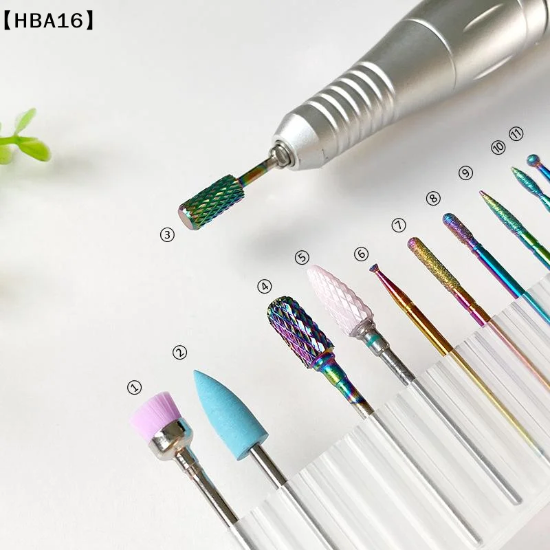 HBA16 Deel11 unids/caja juego de brocas de cerámica profesional para uñas lima de uñas eléctrica para manicura para uñas y cutículas de Gel acrílico