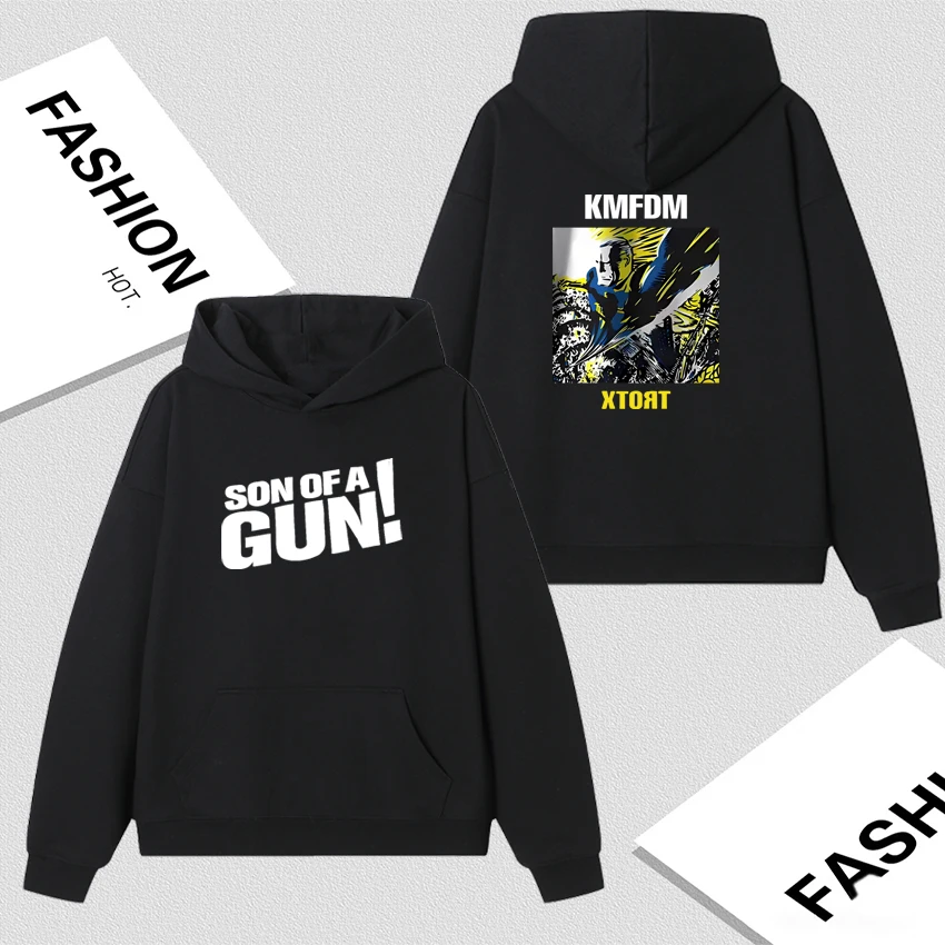 

2026 Autumn Winter Rock Band KMFDM XTORT Double-sided Print Sweatshirt Men Women Retro Style Street Casual Loose Fleece Pullover