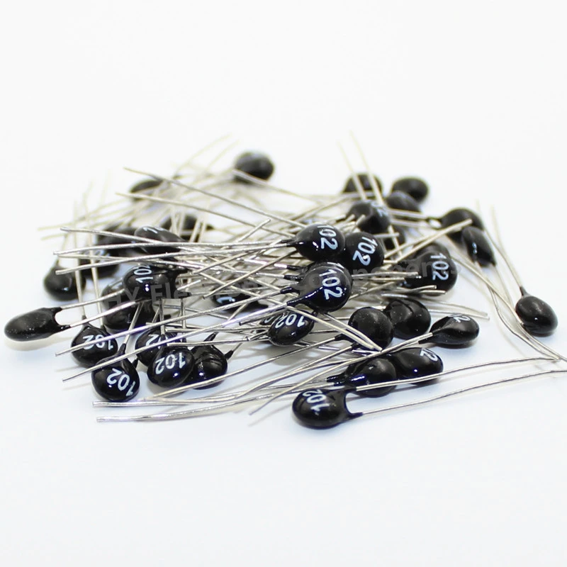 20PCS NTC thermistor MF11 20% 1k 10K 50K negative temperature 102 103 503 5mm black round head Thermal Resistor