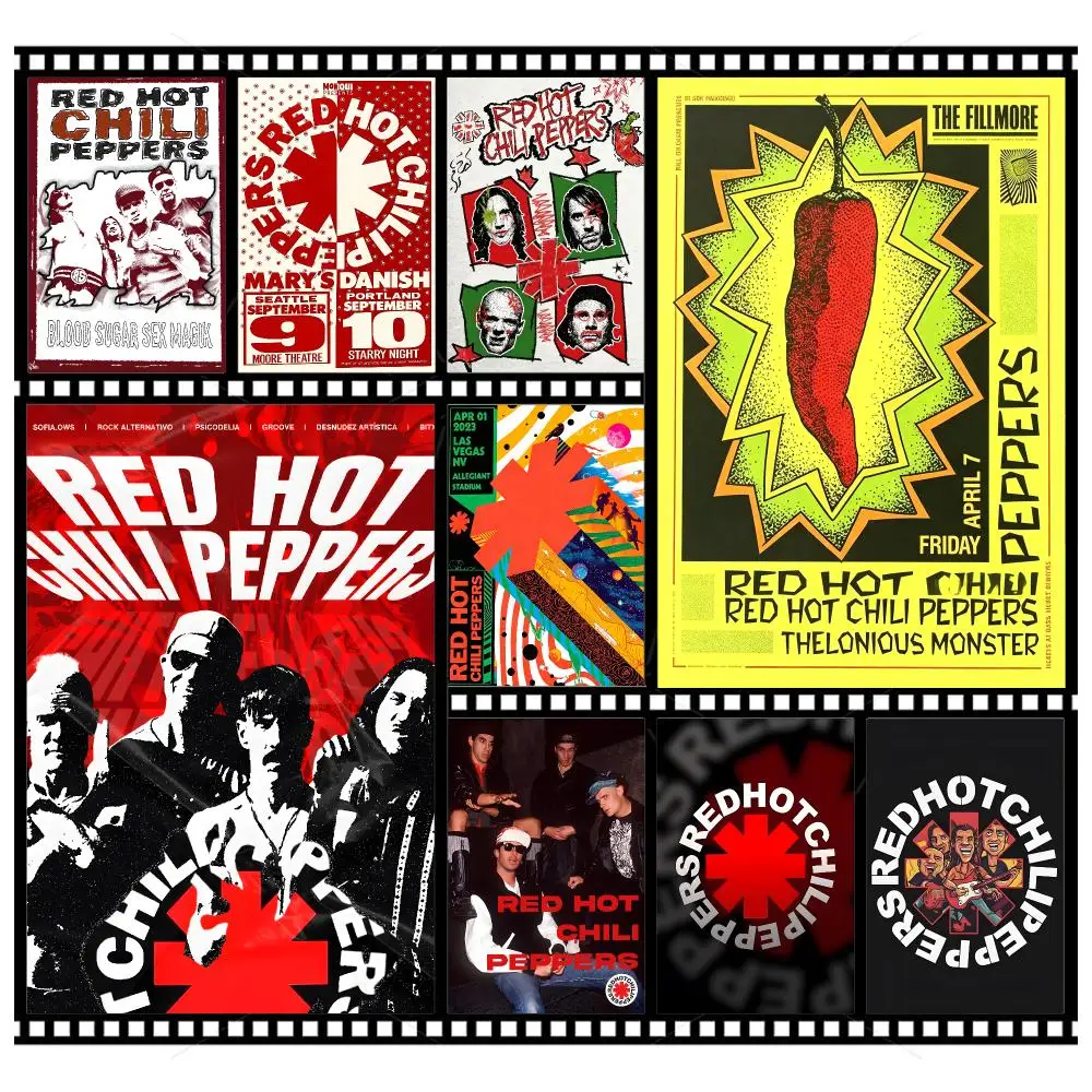 Rock Band R-Red Hot Chili Poster Wall Art Poster HD Waterproof PP Print Bedroom Living Room Office Decor Gift