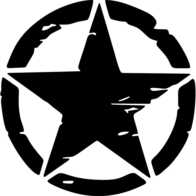 Jpct town Oscar Mike free army star decal for jeeps, motorcycles, windows waterproof sunscreen sticker 15cmx15cm
