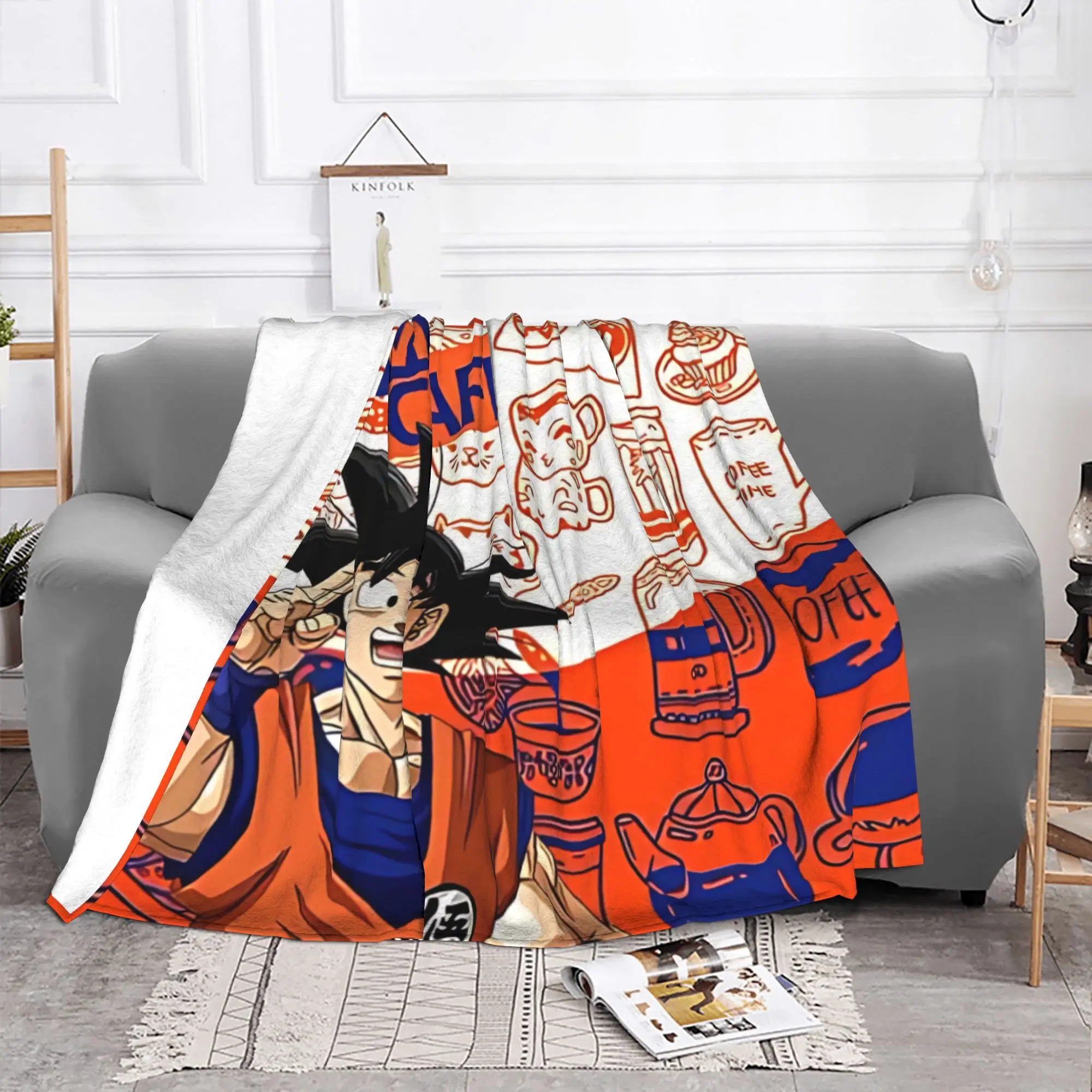 1PC home Autumn Room Decor Dragon Ball Z Blanket Throw Blanket  Novelty Warm Blanket All Season