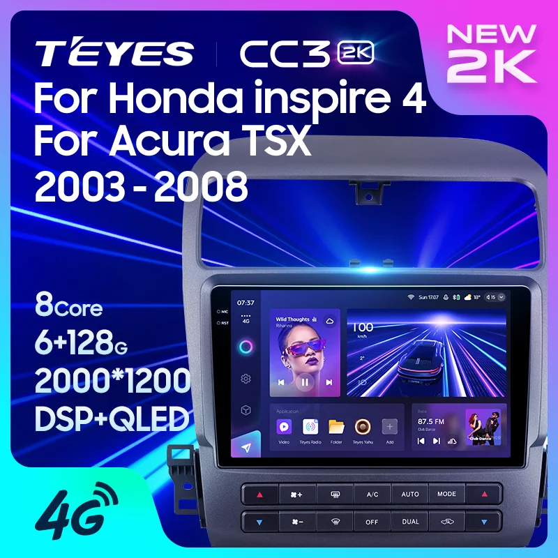 TEYES CC3 2K For Honda inspire 4 2003 - 2007 For Acura TSX 2003 - 2008 Car Radio Multimedia Video Player Navigation stereo GPS Android 10 No 2din 2 din dvd