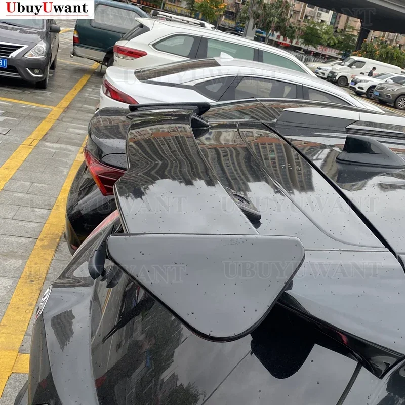 Do Peugeot 206 207 208 308 Spoiler 2005 2006-2022 Plastik ABS Włókno węglowe Wygląd Hatchback Dach Tylne skrzydło Zestaw karoserii Akcesoria