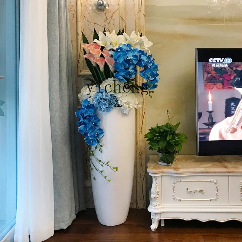D4-2  floor-to-ceiling large vase high-end ornament simulation fake flower living room vase housewarming gift decoration