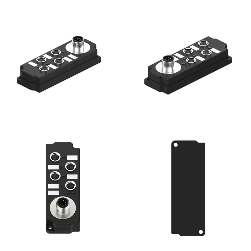 for M8 Female IP67 4 Port Distribution Box Connector Circular Plug Socket for Industrial Automation Sensor Wiring Reliable