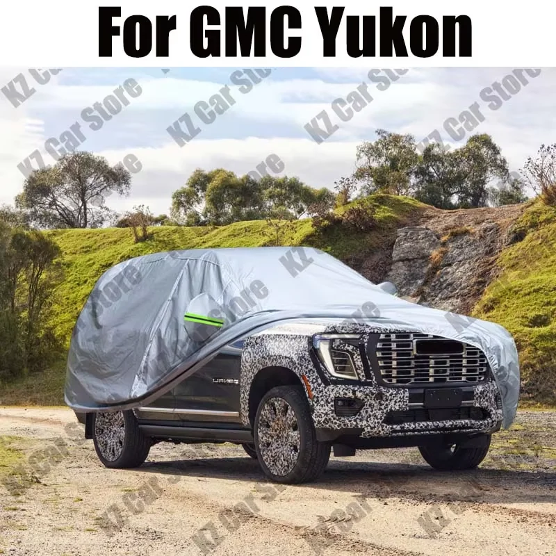

Black Car Cover For GMC Yukon Outdoor Anti-UV Sun Rain Snow Ice Dust Resistant Waterproof SUV Cover