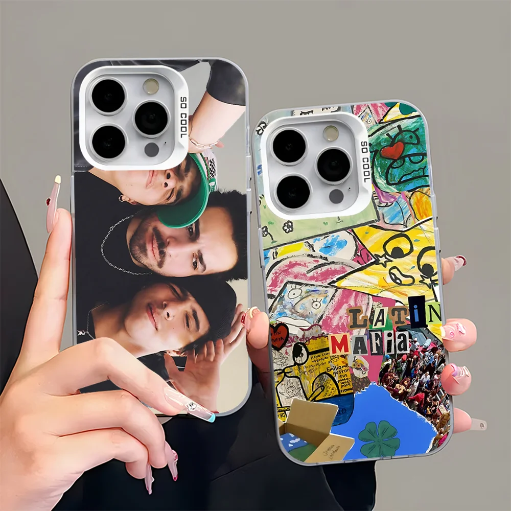 

Latin Mafia Music Group Phone Case For iPhone 16,15,14,13,12,11,Pro,Max,Plus,Mini,XS,SE Anti Fall Gray Silver Matte Hard Bumper