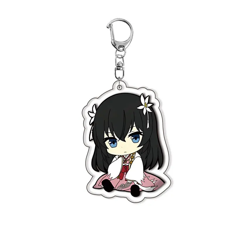 Cartoon Bungo Zwerfhonden Q Versie Anime Karakters Acryl Sleutelhanger Charme Meisjes Jongens Mode Rugzak Hangende Ornamenten Geschenken