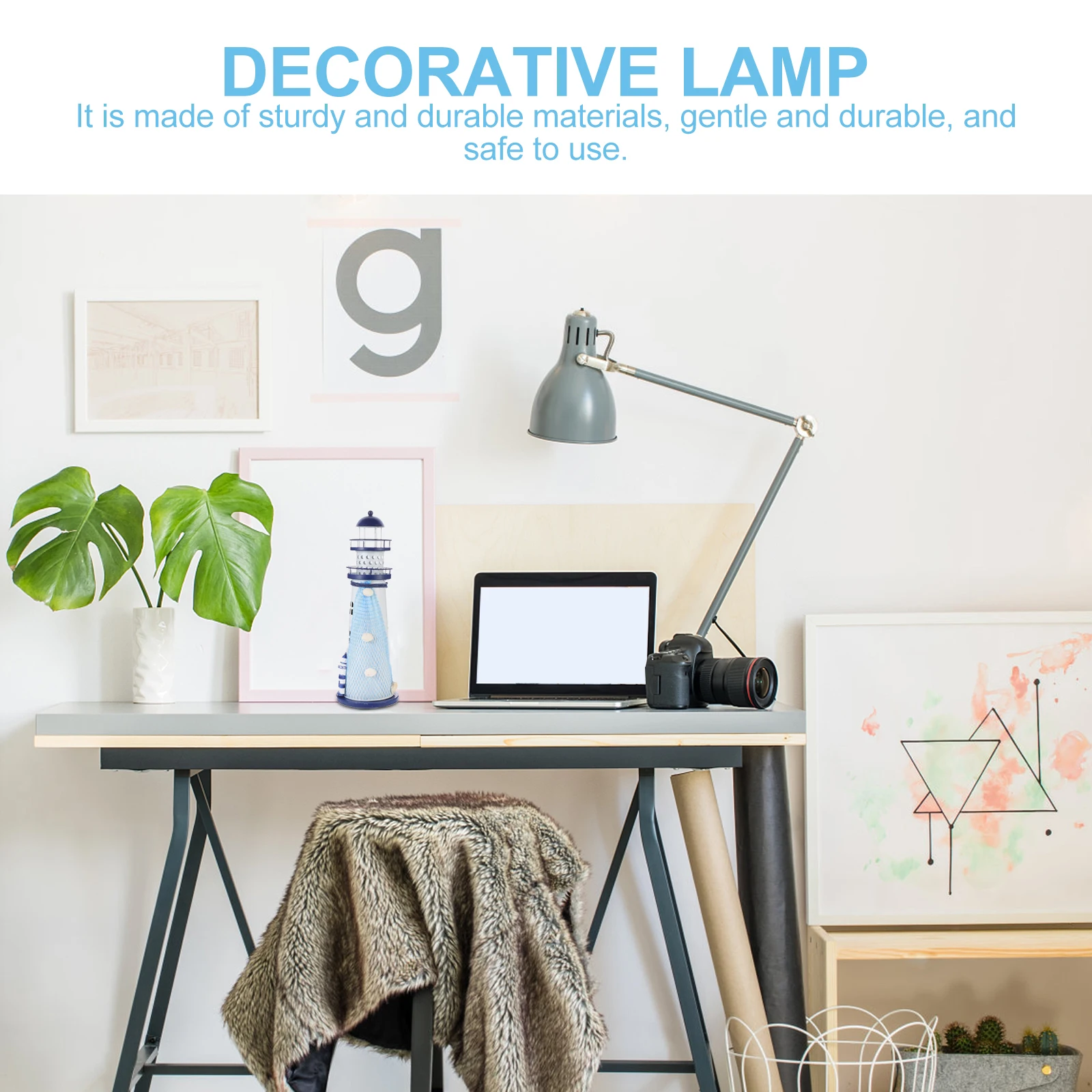 

1Pcs LED Lamp Lighthouse Shaped Night Light Decorative Lamp Desktop Lighting Romantic Home Decorative Iron Art