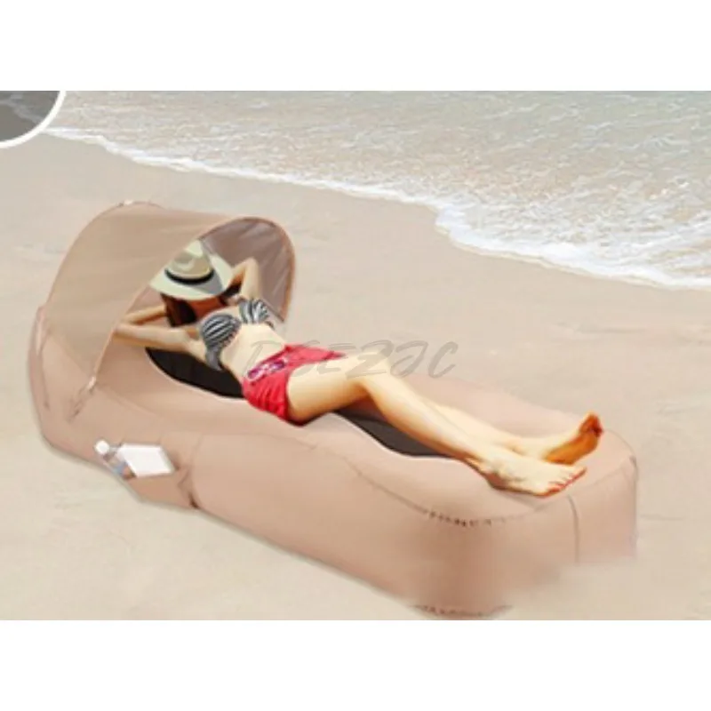 Outdoor Lazy Inflatable Sofa Water and Land Dual-use Portable Camping Music Festival with Sunshade Inflatable Mattress