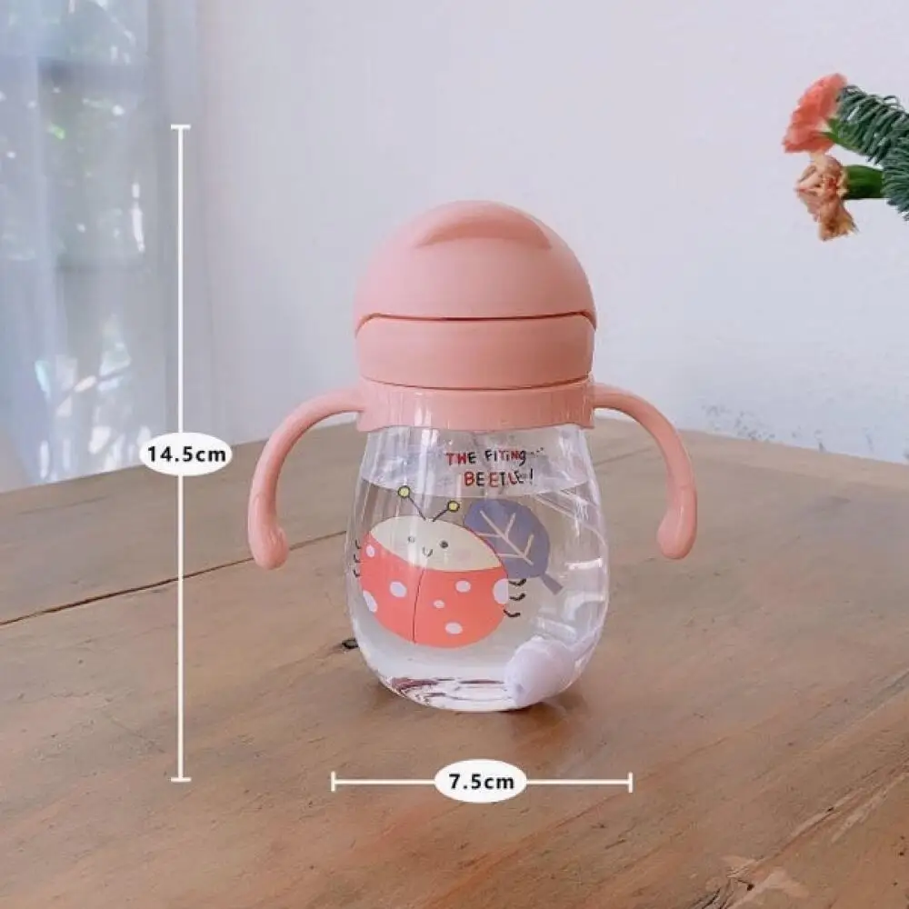 350/250ml Baby water straw cute anti-choking kindergarten children gravity ball water cup duck sippy cup baby drinking bottle