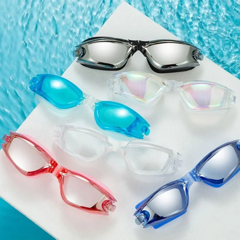 

Anti-fog Adult Swimming Goggles Set with Nose Clip, and Ear Plugs UV Protection Diving Eyewear Anti-leakage Unisex